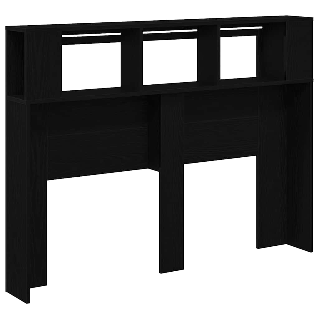 LED Kopfteil Schwarze Eiche 140 x 18,5 x 103,5 cm Holzwerkstoff